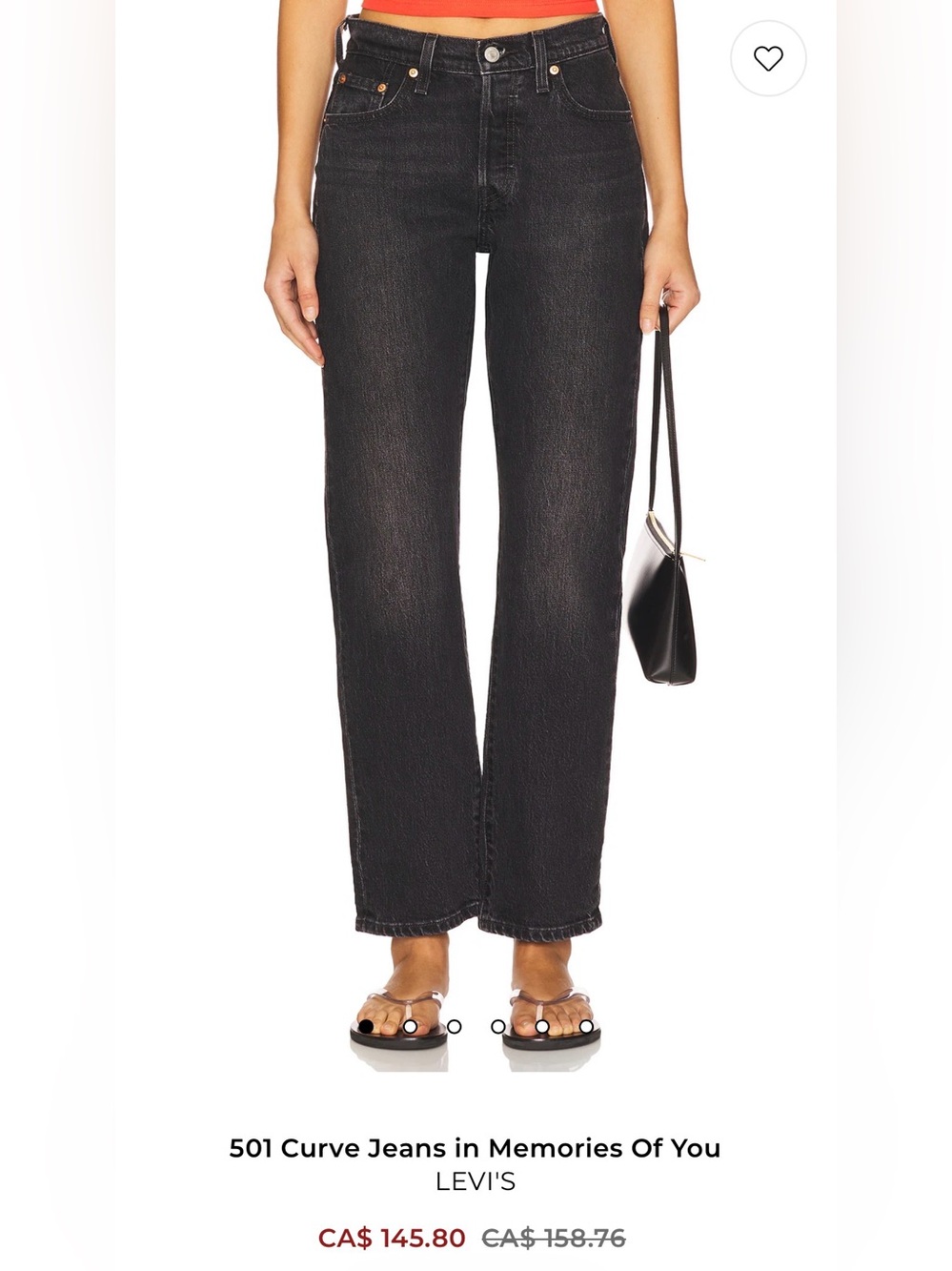 Levi's 501 Curve Straight-Leg Jeans in “Memories of You” Black